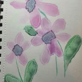 Akvarelové kytičky